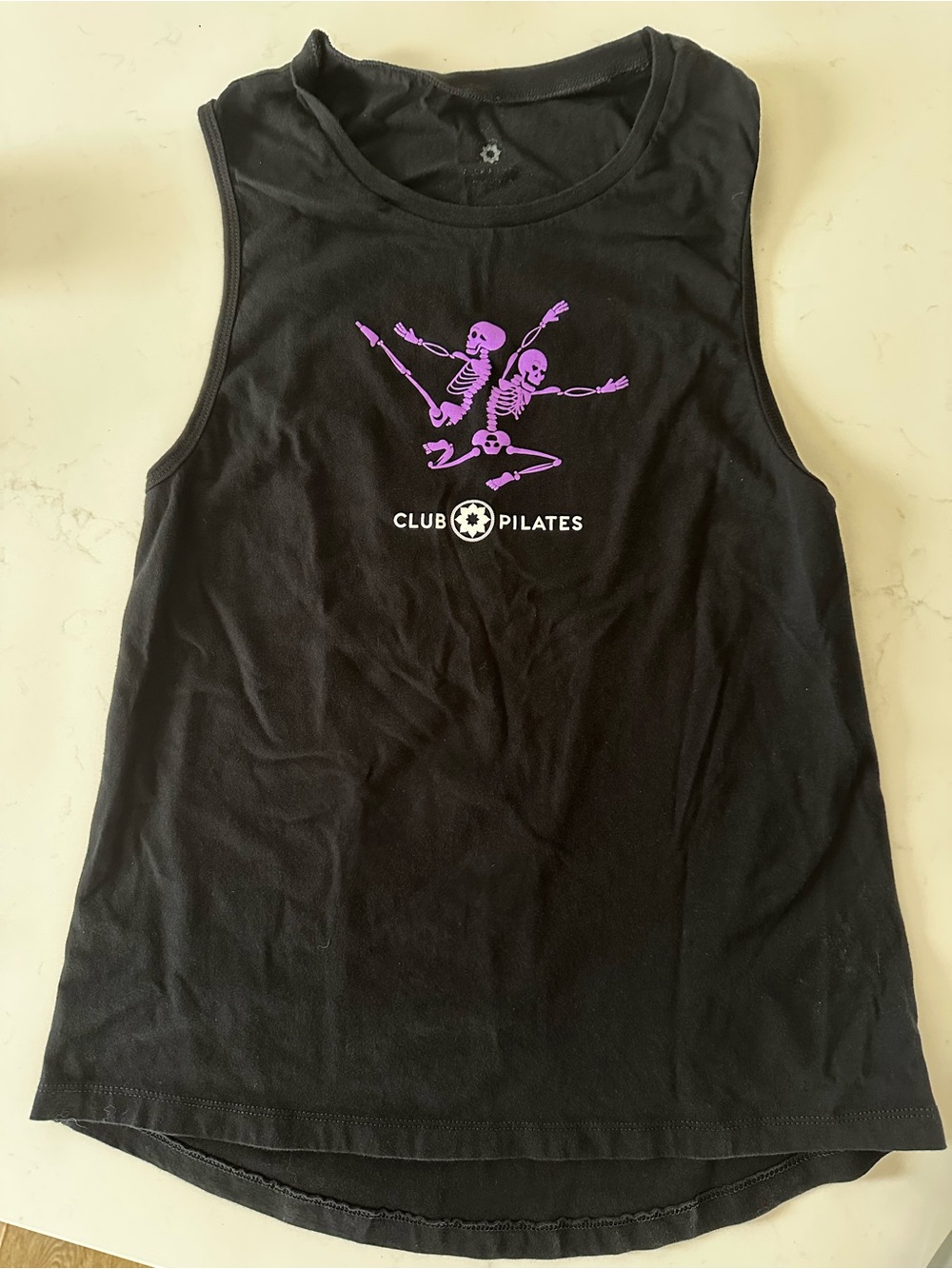 Club Pilates Halloween Tee in Black & Purple Size S/M
